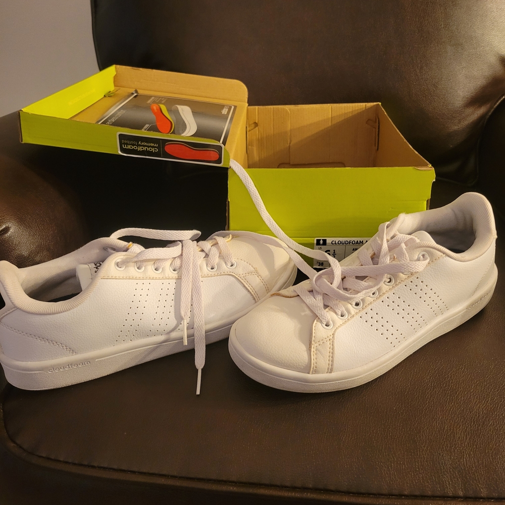 Adidas Lime Green Cloudfoam Shoe Box